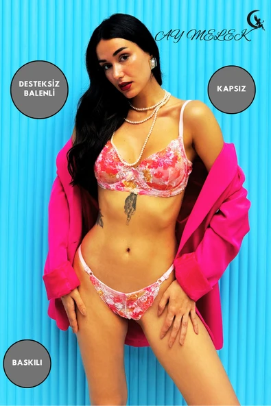 Kapsız Balenli Baskılı B-Cap Brode Takım - Resim 8