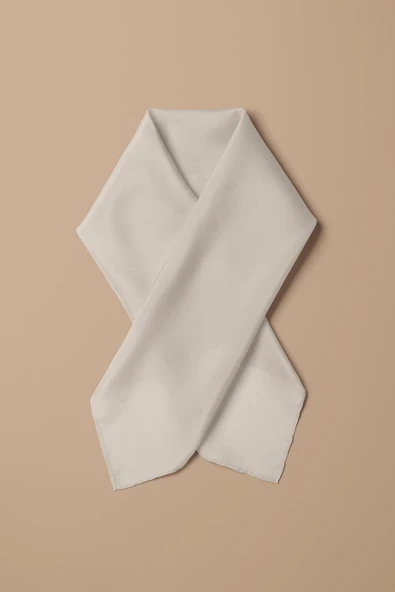 Şifon Krem Bandana - Resim 5