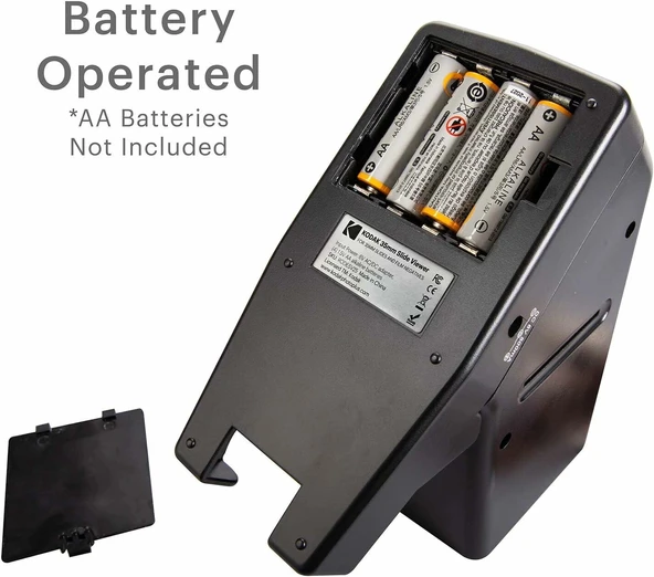 KODAK 35mm Slayt ve Film Görüntüleyici - Pille Çalıştırma, 3X Büyütme - Resim 2