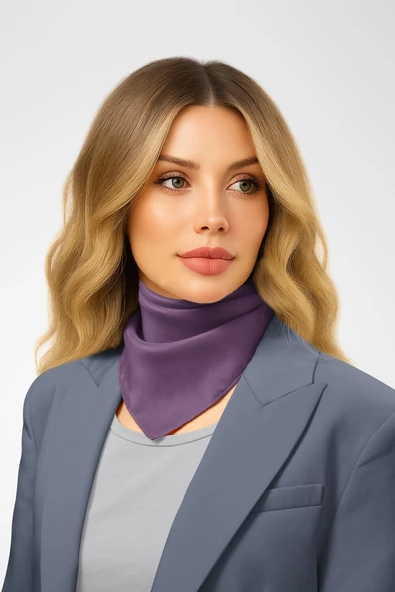 Şifon Leylak Bandana ürün görseli