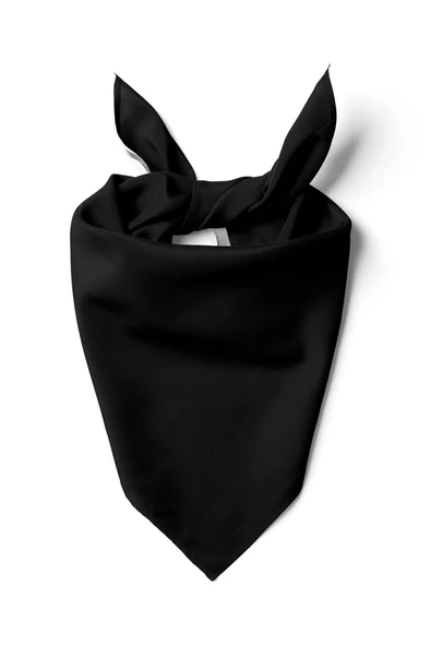 Şifon Siyah Bandana - Resim 3