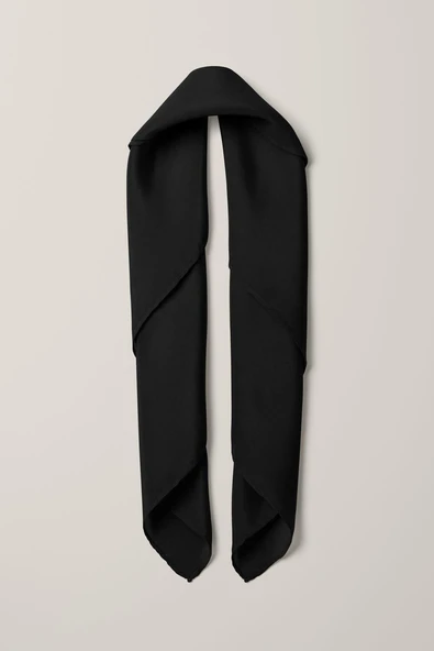 Şifon Siyah Bandana - Resim 5