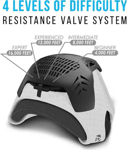 Aduro Sport Yüksek İrtifa Eğitim Maskesi - Koşu Nefes Egzersizi - Beyaz - Resim 4