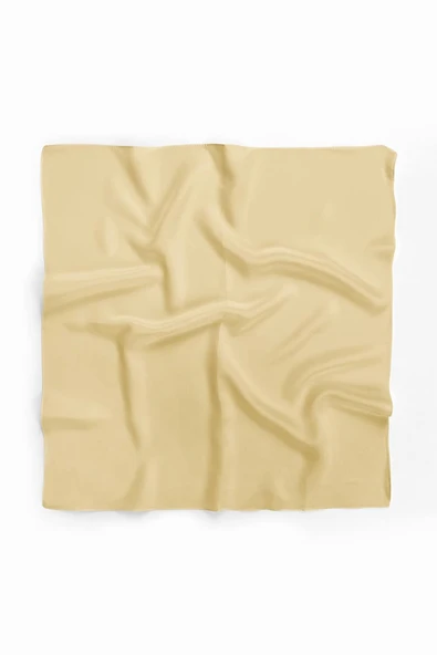 Şifon Sarı Bandana - Resim 2