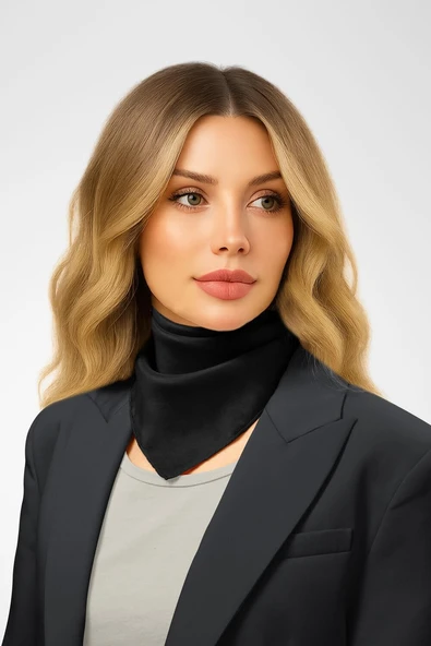 Şifon Siyah Bandana ürün görseli