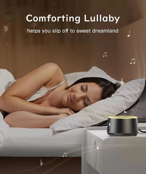 Dreamegg D1 Ses Makinesi - Bebekler için Gece Işıklı - Siyah - Resim 3