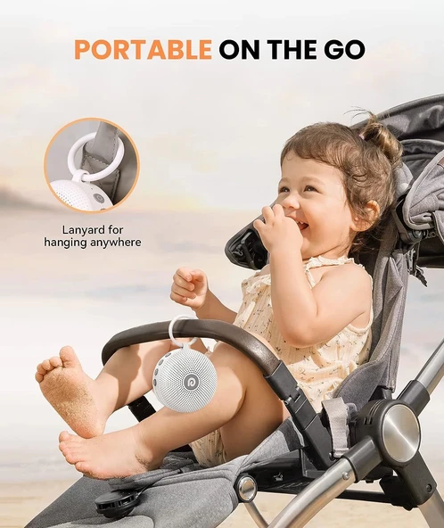 Dreamegg Beyaz Gürültü Makinesi - 21 Rahatlatıcı Ses - Beyaz - Resim 4