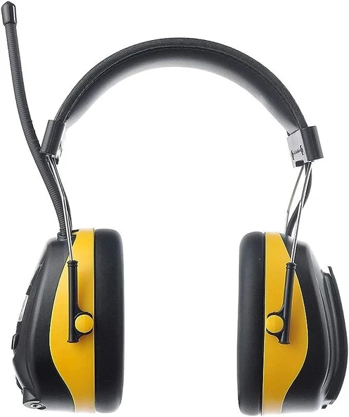 PROTEAR Dijital AM FM Radyo Kulaklıklar, 25dB Kulak Koruma - Sarı - Resim 4