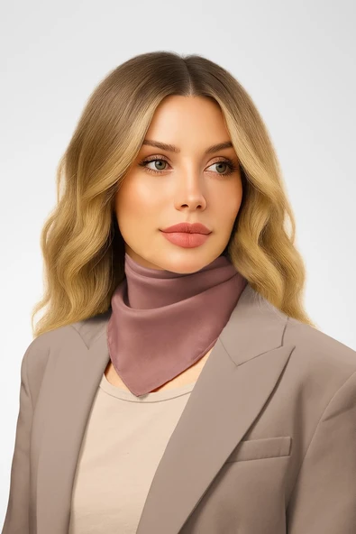 Şifon Gül Kurusu Bandana ürün görseli