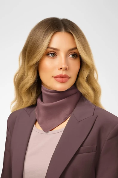 Şifon Gül Kurusu Bandana ürün görseli