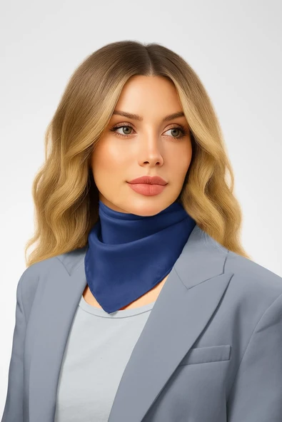 Şifon Saks Bandana ürün görseli