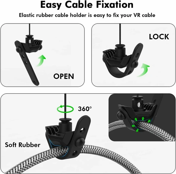 AMVR 6 Metre Bağlantı Kablosu ve 3 Kablo Yönetim Seti - Resim 4