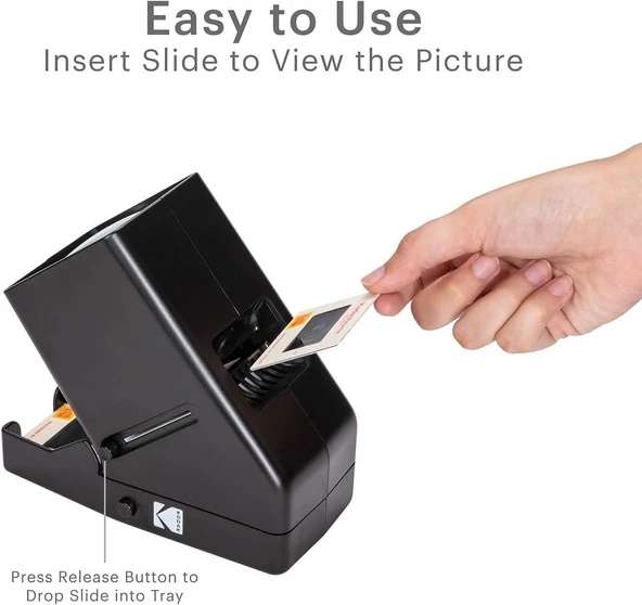KODAK 35mm Slayt ve Film Görüntüleyici - Pille Çalıştırma, 3X Büyütme - Resim 4