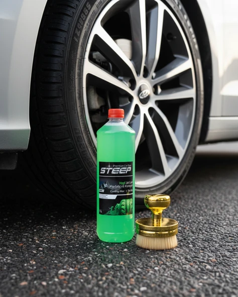 STEEP Ultimate Jel Lastik Parlatıcı Yeşil 1 Lt Gold Lastik Parlatma Fırçası - Resim 2