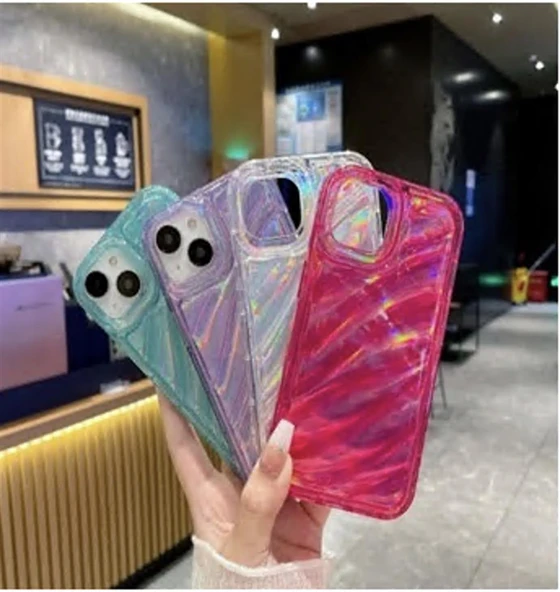 iPhone 11 Uyumlu Telefon Kılıfı Kamera Çıkıntılı Kabartmalı Parlak Desenli Darbe Emici Silikon Kılıf - Resim 5