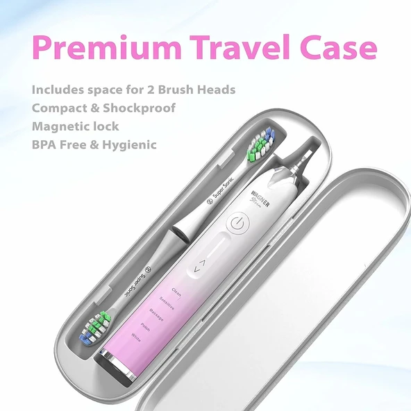 Wagner Stern Basınç Sensörlü Ultrasonik Beyazlatıcı Diş Fırçası - Sakura - Resim 4