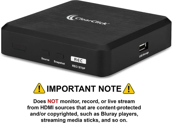 ClearClick HD Capture Box Platinum - HDMI'den Video Yakalayın ve Yayınlayın - Resim 2