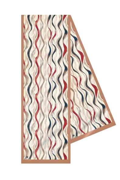 I81 %100 İpek Geometrik Desenli Kadın Fular - Resim 5