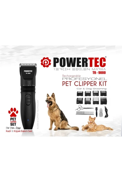 POWERTEC 9000 KÖPEK KEDİ TRAŞ MAKİNESİ ürün görseli 1