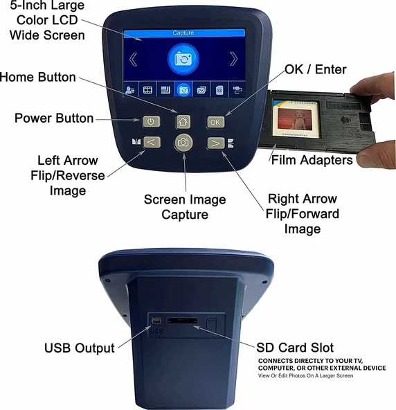 ZONOZ FS-5 Dijital Film ve Slayt Tarayıcı - 35mm'yi dönüştürür - Resim 4