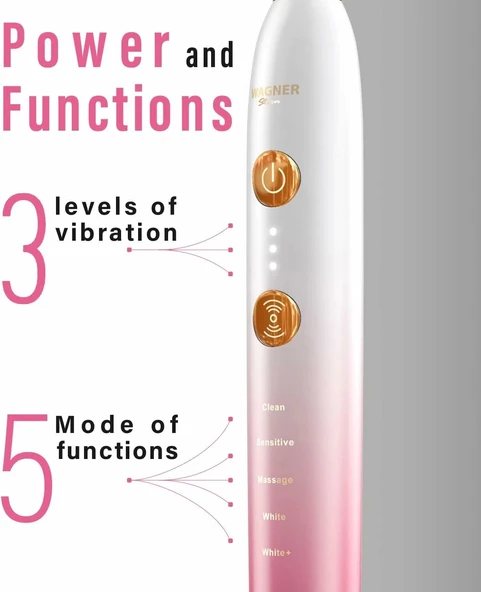 Wagner Stern WHITEN+ Sürümü. Akıllı Elektrikli Diş Fırçası - Manolya - Resim 3