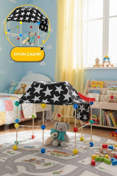 Çocuklar İçin Eğitici Oyun Çadırı | Kurulum Kolay | Geniş Oyun Alanı ürün görseli