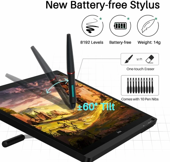 Artisul D22S 21.5 Inc Grafik Tablet, 1920x1080 FHD Grafik Çizim Monitörü - Resim 2