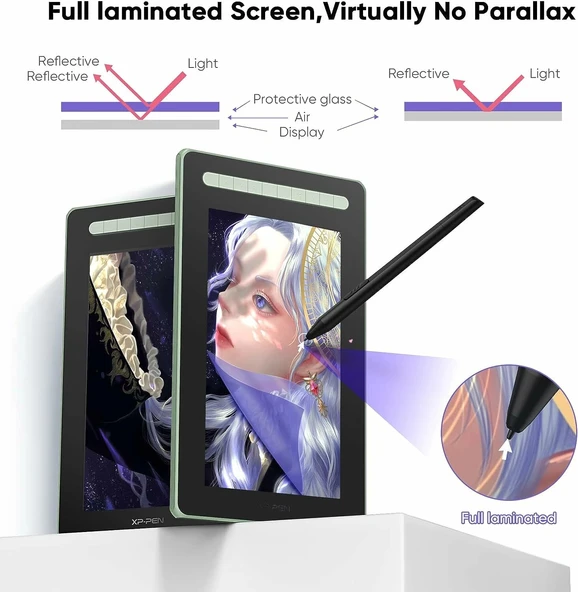 XP-Pen Artist16 Bilgisayar Grafik Tableti 15.4 Inc - Yeşil - Resim 4