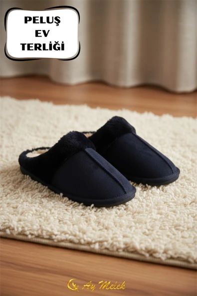 Kadın Ev Terliği İçi Peluş Kışlık Misafir Yumuşak Taban Panduf - Resim 12