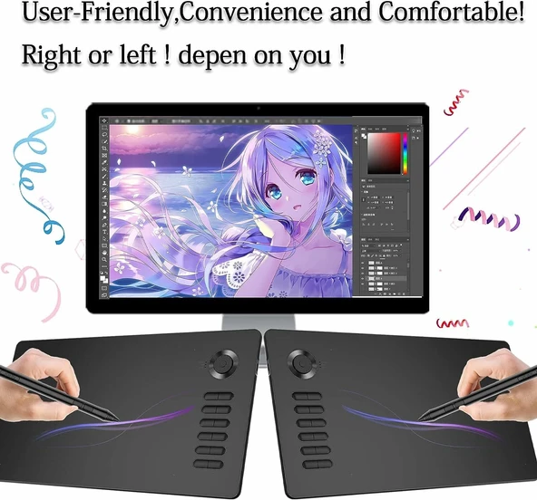 VEIKK A15 Pro Grafik Çizim Kalemli Tablet: Geniş Aktif Alan - Resim 3