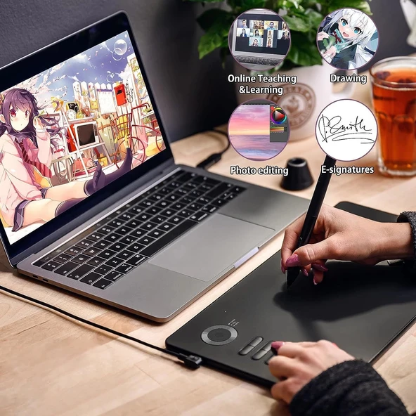 VEIKK A15 Pro Grafik Çizim Kalemli Tablet: Geniş Aktif Alan - Resim 4