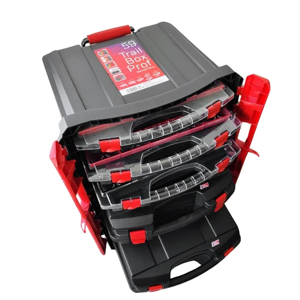 Tekerlekli 5 Katlı Taşınabilir 70 Litre Organizer Bölmeli Kulplu Kilitli Takım Çantası Alet Çanta - Resim 6