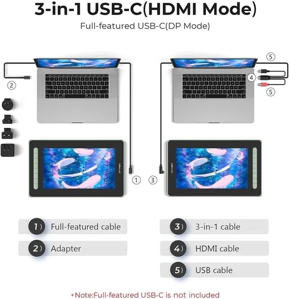 XP-Pen Artist 12 2.Gen, Grafik Çizim Tableti - 12 Inc - Yeşil - Resim 3