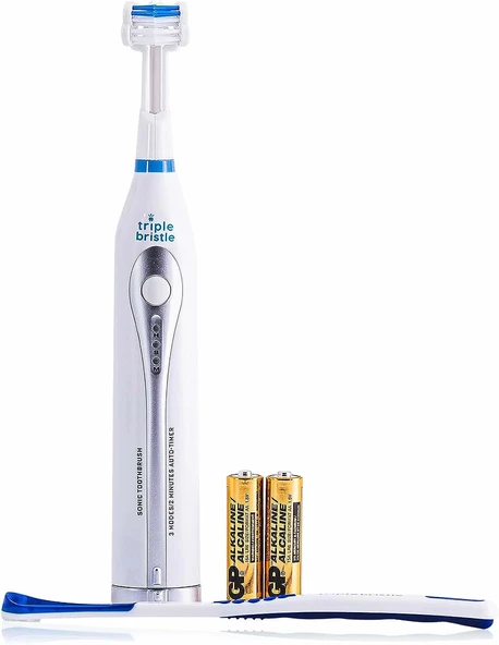 Triple Bristle GO - Üç Taraflı Sonic Diş Fırçası - Yumuşak Naylon Kıllar - 1 Adet ürün görseli 1