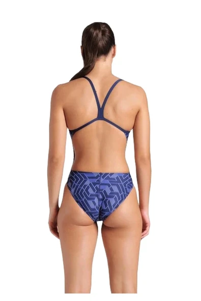 Arena Women's Escape Swimsuit Challenge Back Kadın Yüzücü Mayo Lacivert 007739700 - Resim 2