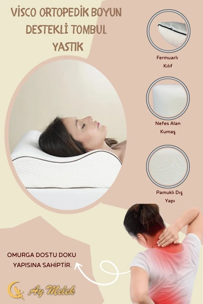 Ortopedik Yastık Visco Lüks Boyun Düzleşmesi Destekli Yastık ürün görseli