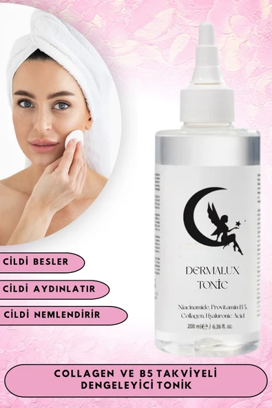 Collagen İçeren Sebum Dengeleyici Tonik - 200 ml (Kolajen ve B5 Takviyeli) ürün görseli