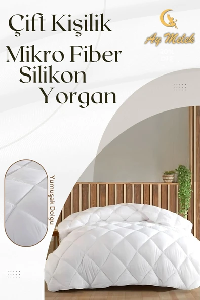 Çift Kişilik Yorgan Silikon Micro Fiber Yumuşak Terletmez Yorgan - Resim 2