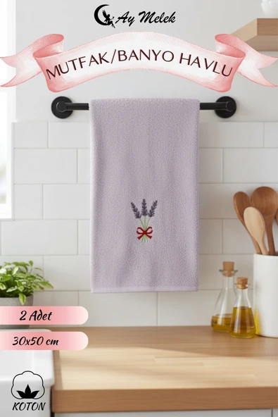 Mutfak Havlusu 6`lı set %100 Pamuklu Nakışlı El Havlusu - Resim 4