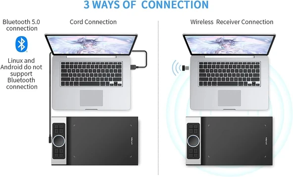 XP-Pen Deco Pro Small Bluetooth Kablosuz Grafik Tableti - Resim 2