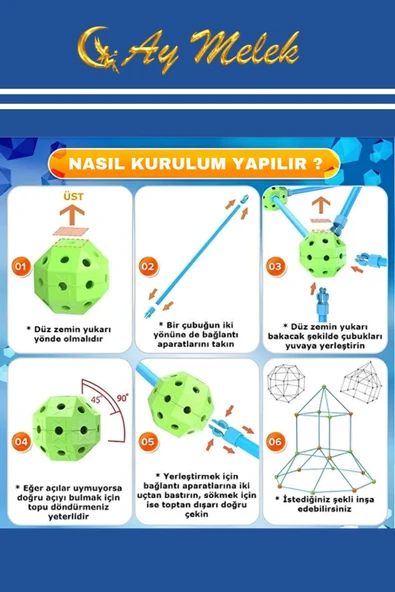 Çocuk Oyun Çadırı Kurulumlu | Eğitici ve Eğlenceli Aktivite Çadırı - Resim 5