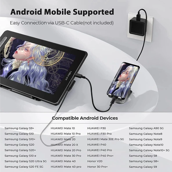 XP-Pen Artist16 Bilgisayar Grafik Tableti 15.4 Inc - Siyah - Resim 3