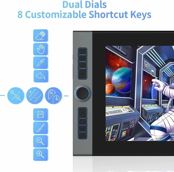 XP-Pen Artist Pro 16 Tam Lamine Grafik Çizim Tableti - 15.4 Inc - Resim 2