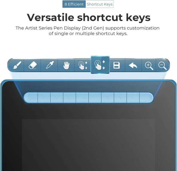 XP-Pen Artist16 Bilgisayar Grafik Tableti 15.4 Inc - Mavi - Resim 4