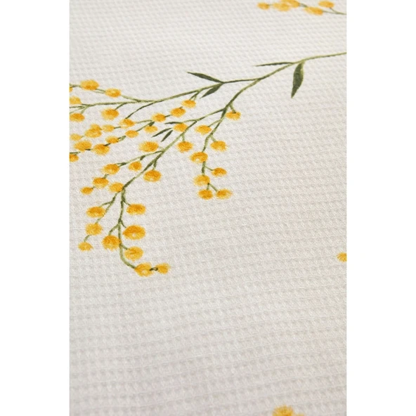 Karaca Home Loretta Çift Kişilik %100 Pamuk Beyaz Çiçek Desenli 4 Parça Pike Takımı 200x220 cm - Resim 10