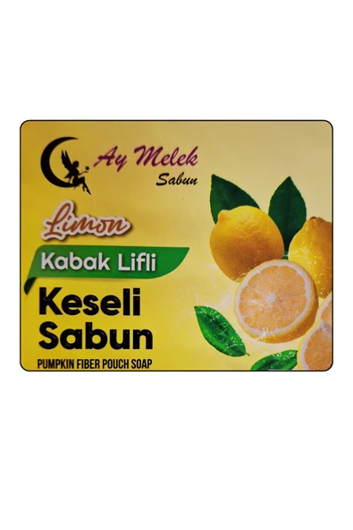 Doğal Kabak Lifli Limon Özlü Sabun Seti Doğal Kabak Lifi Banyo Kesesi - Kabak Lifli Yüz Kesesi - Resim 3