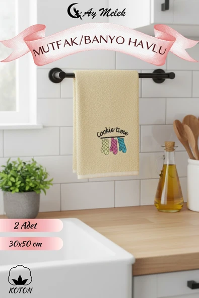 Mutfak Havlusu 6`lı set %100 Pamuklu Nakışlı El Havlusu - Resim 11