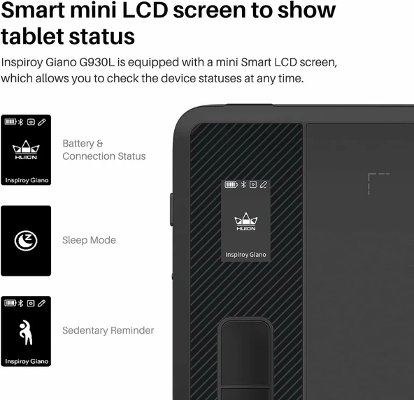 HUION Inspiroy Giano G930L Kablosuz Grafik Çizim Tableti - Resim 2