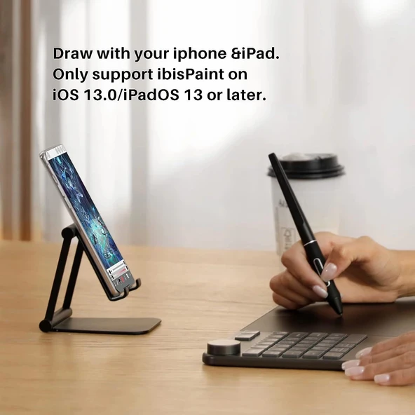 HUION Inspiroy Keydial KD200 Bluetooth Kablosuz Grafik Tablet - Resim 3