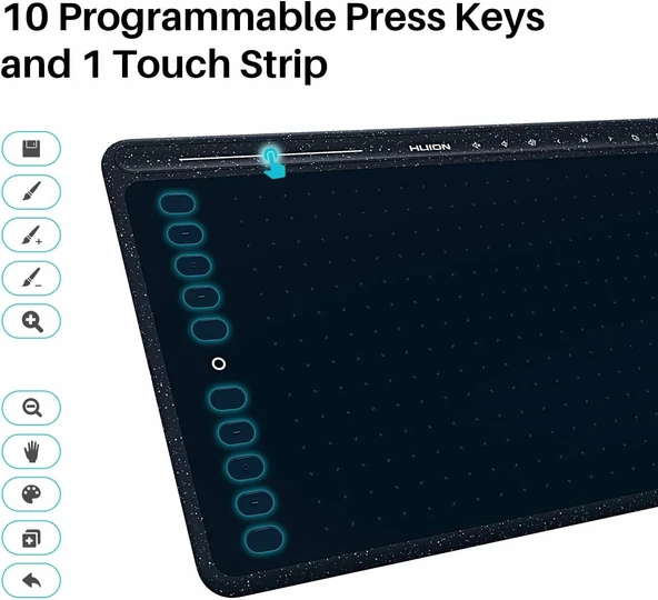 HUION HS611 Grafik Çizim Tableti - Android Destekli Kalem Tablet - Resim 2